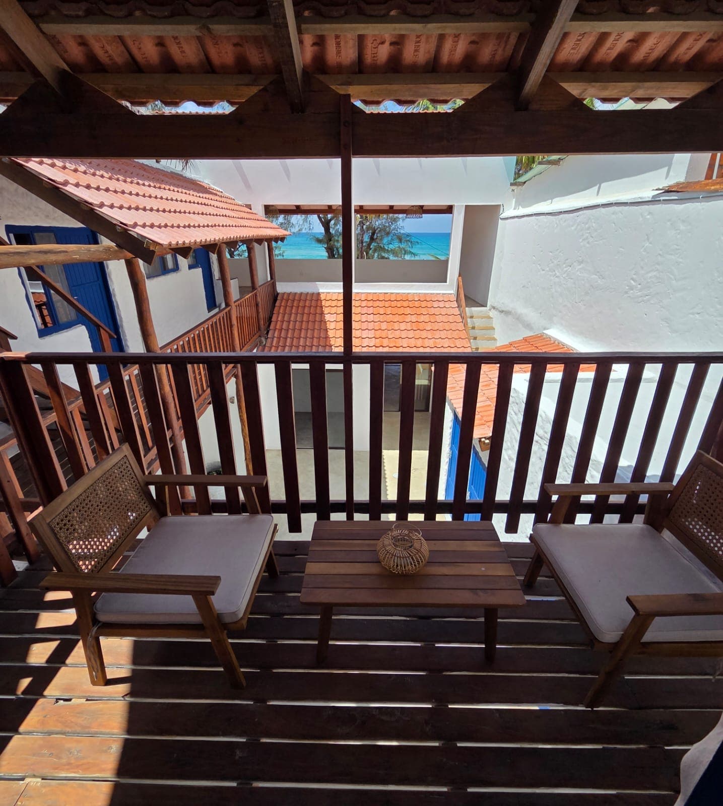Sea view from a Cabana Beach View balcony in Tofo Village